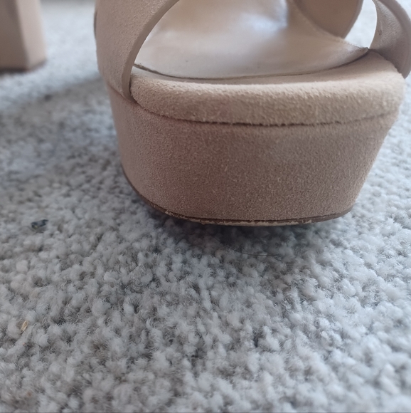 Women’s Michael Kors Divia platform sandal nude suede 10 - Picture 7 of 11